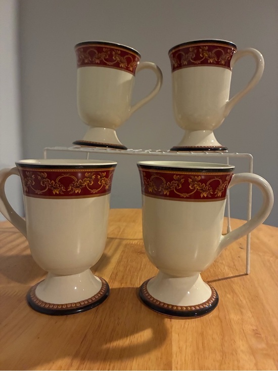 Certified International Other - 4 Vintage Raymond Waiter Pedestal Coffee Cups